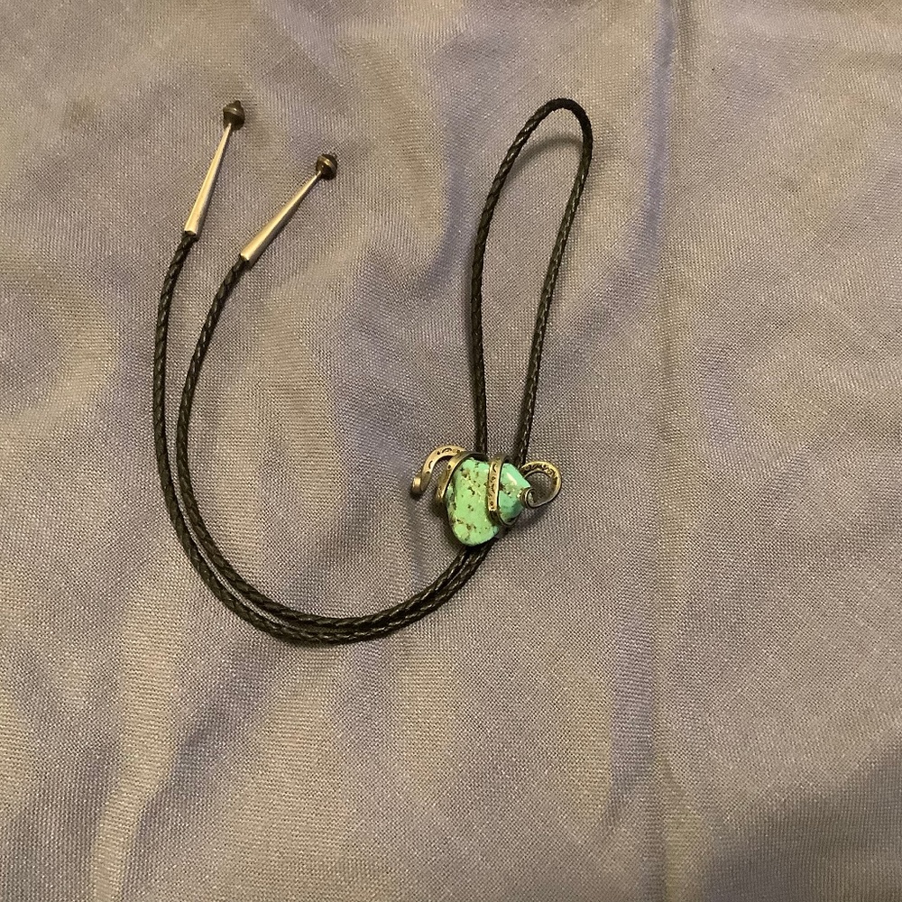 BOLO TIE STERLING  BIG HORN SHEEP RAMS HEAD